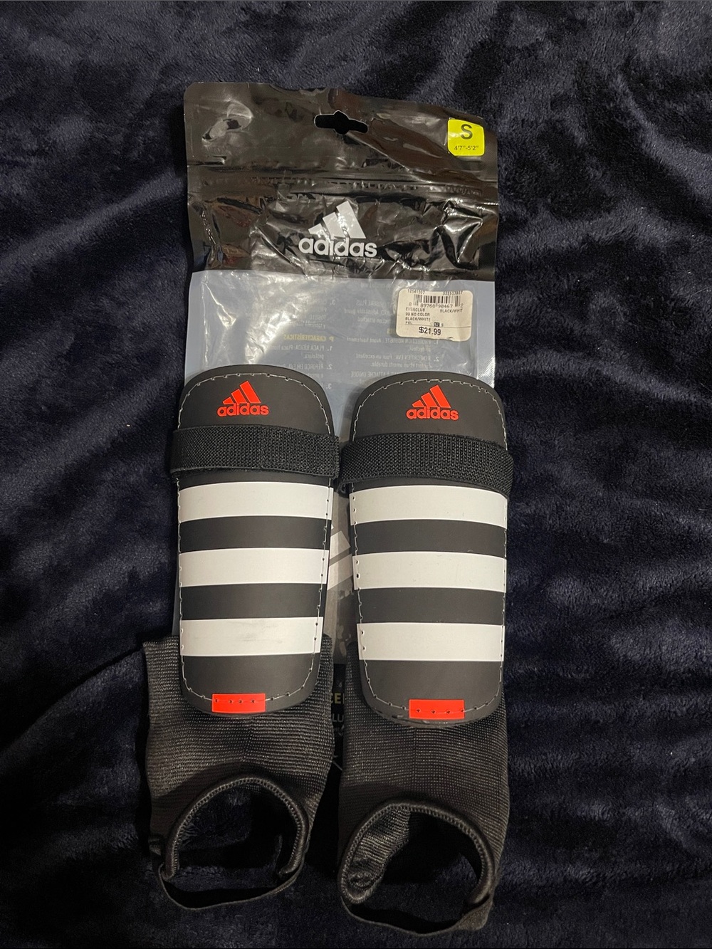 Adidas Kids Athletic Soccer Shin Guard with attached ankle socks